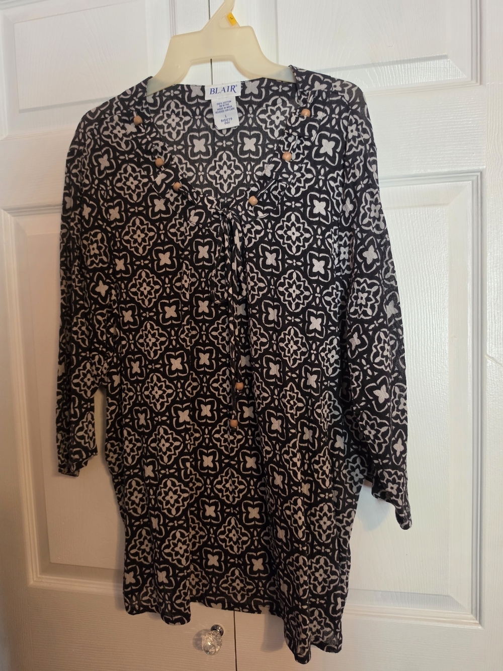 Blair Black & White Patterned Women's Tunic